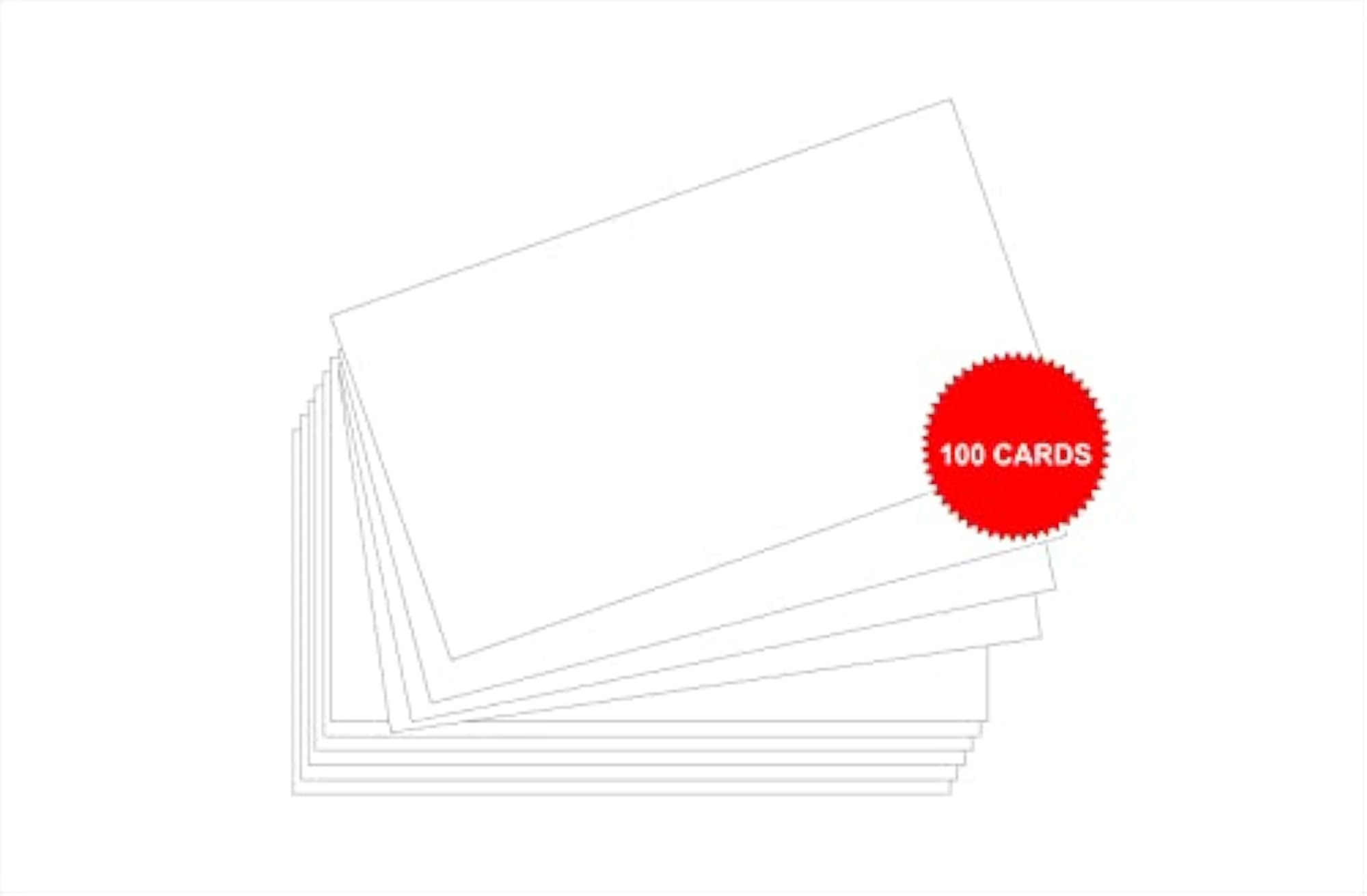 100 Pcs Plain Visiting Cards